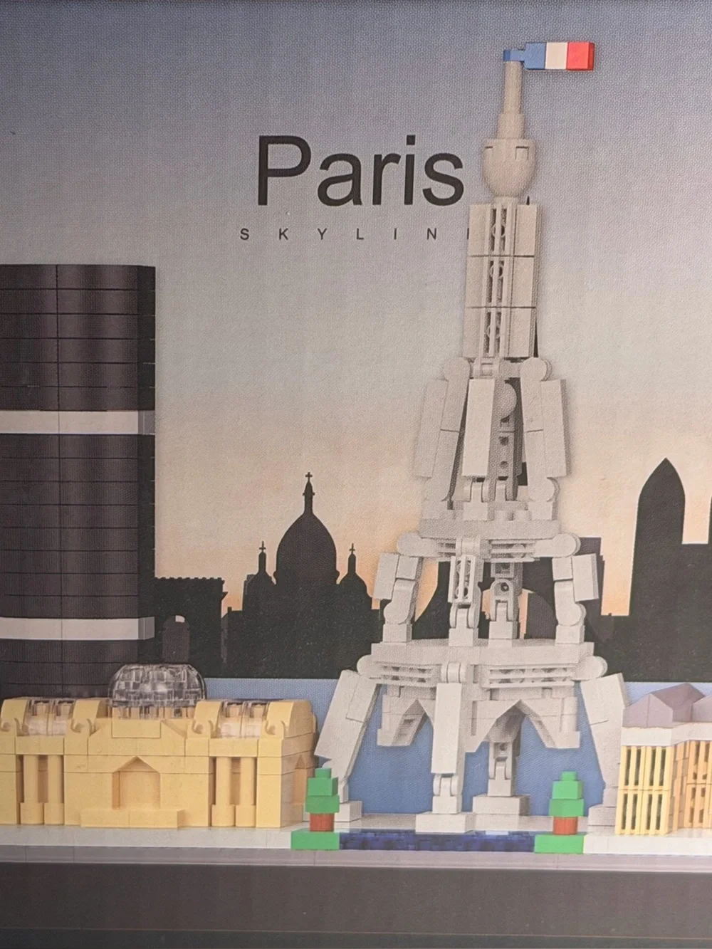 City-Skyline Paris Miniature Building Block Set! Shadow box finish! New!